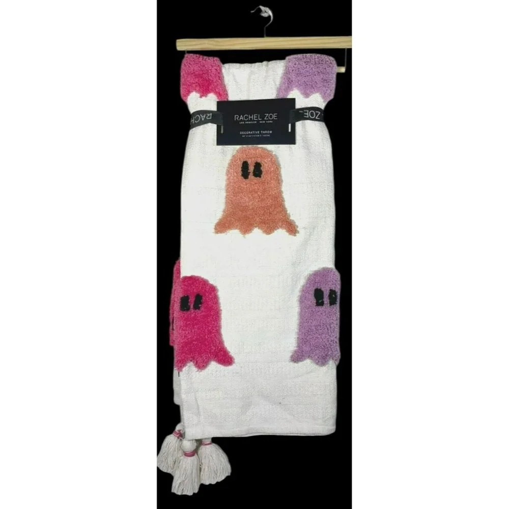 Rachel Zoe Decorative Throw Blanket GHOSTS 50 x 60